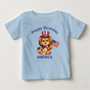 Pour Bébé T-Shirt Lion (5a) Enfant Patriote