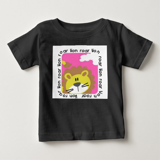 Pour Bébé T-shirt Lion Roar Baby Raglan (Devant)