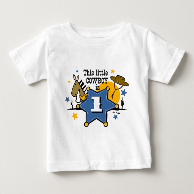 Pour Bébé T-shirt Little Cowboy 1st Birthday (Devant)