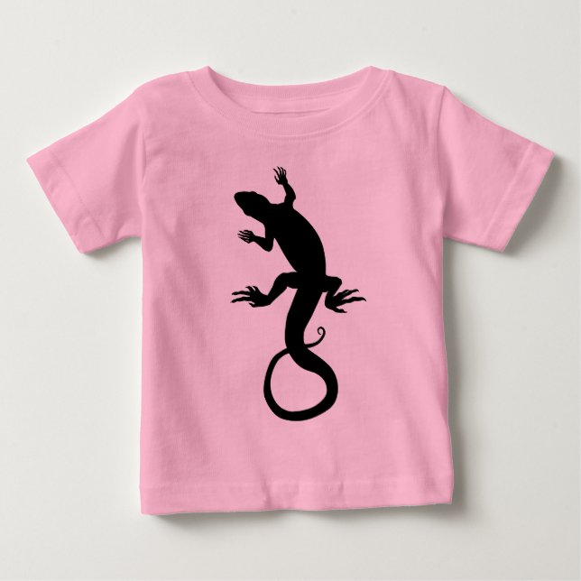 Pour Bébé T-Shirt Lizard Baby Mignonne Chemises d'Art Reptil (Devant)