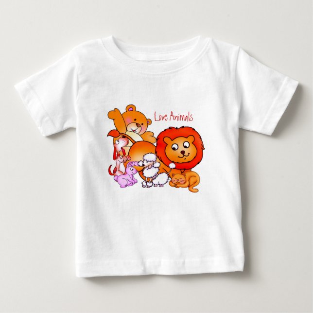 Pour Bébé T-shirt Love Animals (Devant)