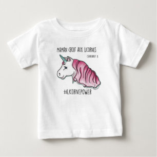 Pour Bébé T-shirt "ma mère croit aux licornes" *