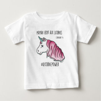 Pour Bébé T-shirt "ma mère croit aux licornes" *