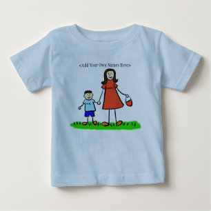 Pour Bébé T-shirt maman & moi (Brunette - Noms Customisés)