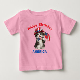 Pour Bébé T-Shirt Manx Kitten (1m) Enfant Patriotique
