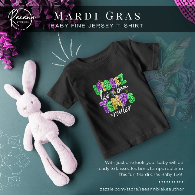 Pour Bébé T-shirt Mardi Gras Baby Fine Jersey (Créateur téléchargé)
