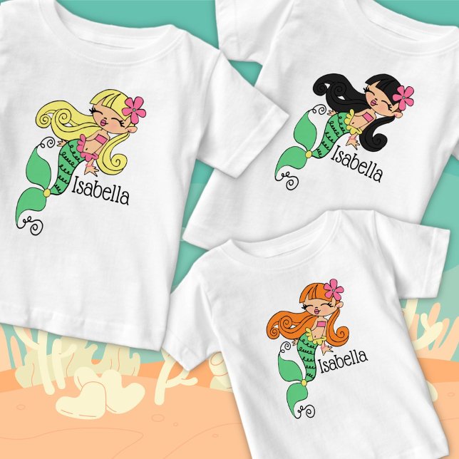 Pour Bébé T-Shirt Mermaid rousse (Créateur téléchargé)