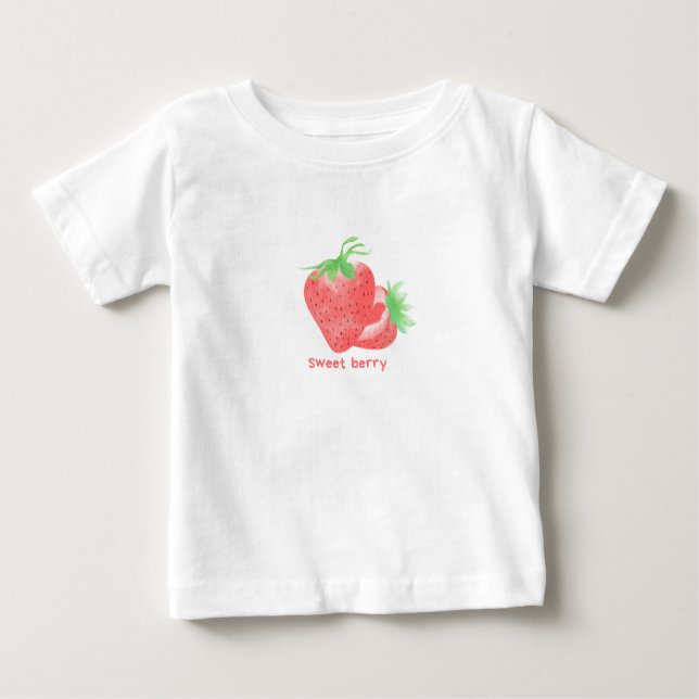 Pour Bébé T-shirt mignon à la baie sucrée (Devant)