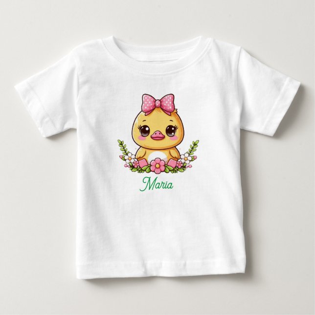 Pour Bébé T-shirt mignon canard jaune (Devant)