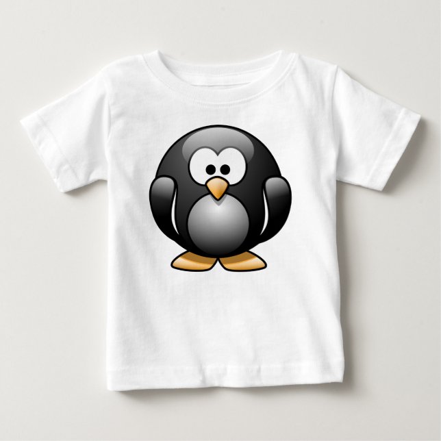 Pour Bébé T-shirt mignon de nourrisson de pingouin (Devant)