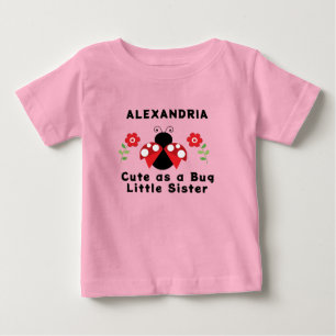 Pour Bébé T-shirt 'Mignonne comme une coccinelle petite sœur