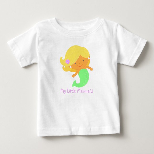 Pour Bébé T-shirt Mignonne Sirène (Devant)