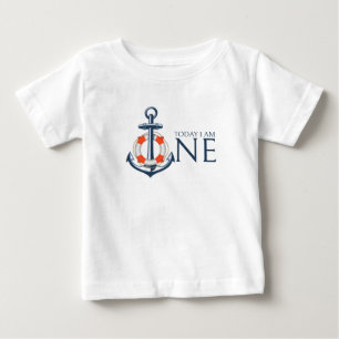 Pour Bébé T-shirt Nautical Baby boy First Birthday