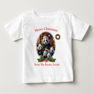 Pour Bébé T-shirt Noël Pandas