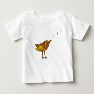Pour Bébé T-shirt Orange Song Bird & Birdhouse Baby/Toddler