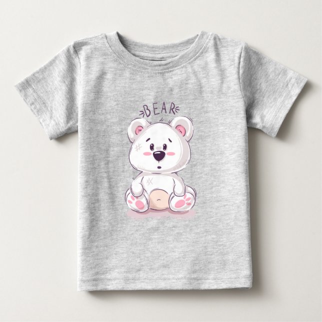 Pour Bébé T-shirt ours en peluche (Devant)