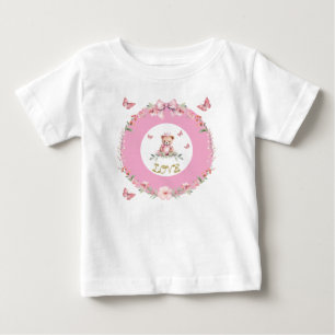 Pour Bébé T-Shirt Ours en Peluche & Papillons 