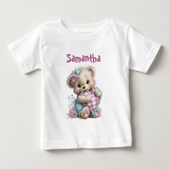 Pour Bébé T-Shirt Ourson Baby Shower  (Devant)