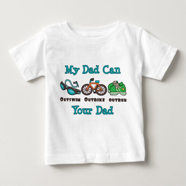 Pour Bébé T-shirt papa Triathlon Toddler (Devant)