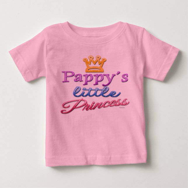 Pour Bébé T-shirt Pappy's Little Princess Baby Toddler (Devant)