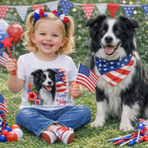 Pour Bébé T-shirt patriotique du 4 juillet de style de vacan