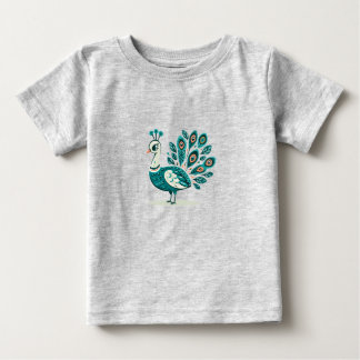 Pour Bébé T-shirt Peacock bird Baby Fine Jersey