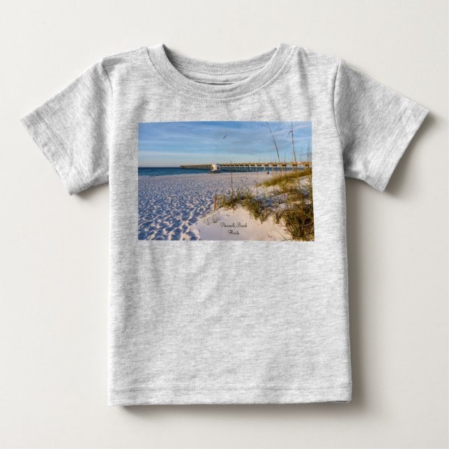 Pour Bébé T-shirt Pensacola Sand Dunes Pier Morning Toddler (Devant)