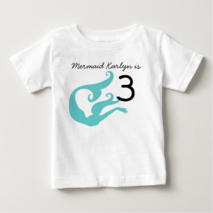 Pour Bébé T-shirt personnalisable 3ème anniversaire de sirèn