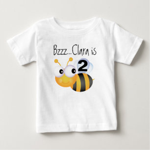 Pour Bébé T-shirt personnalisable d'anniversaire de bourdon