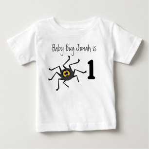 Pour Bébé T-shirt personnalisable d'anniversaire d'insecte