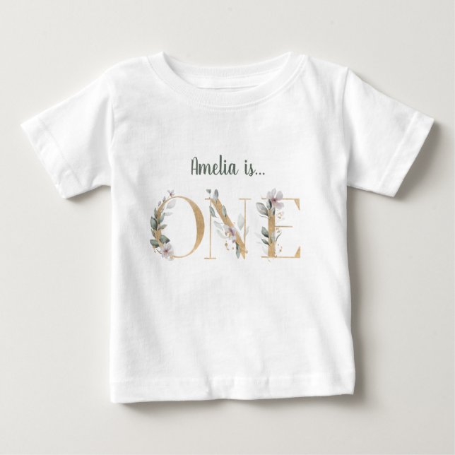 Pour Bébé T-shirt personnalisé 1er anniversaire (Devant)