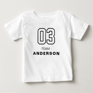 Pour Bébé T-shirt personnalisé avec écriture élégante et tex