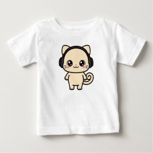 Pour Bébé T-shirt personnalisé avec graphique de chat mignon