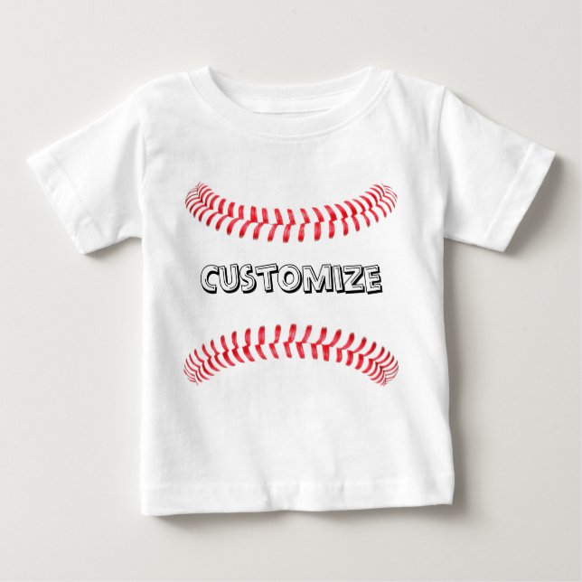 Pour Bébé T-shirt personnalisé Baby Baseball (Devant)