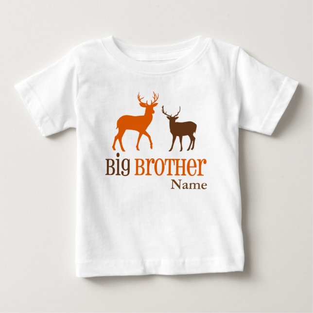 Pour Bébé T-shirt personnalisé Big Brother Deer (Devant)