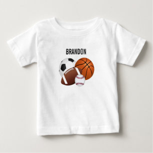 Pour Bébé T-Shirt Personnalisé Des Balles De Sport