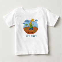 T-shirt personnalisé dessin animé girafe mignon he
