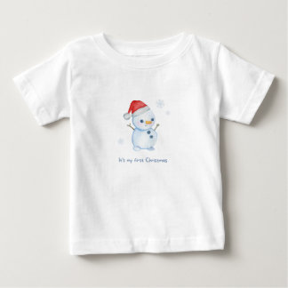 Pour Bébé T-shirt personnalisé "First Christmas"