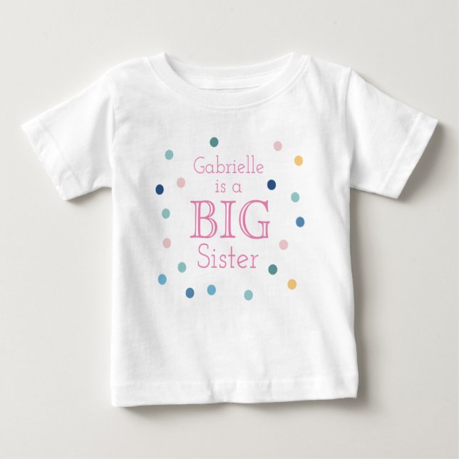 Pour Bébé T-shirt PERSONNALISÉ GRANDE SOEUR (Devant)