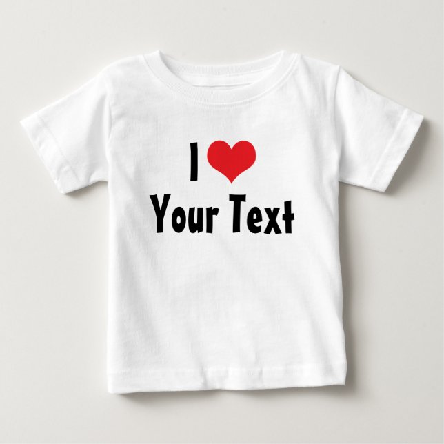 Pour Bébé T-shirt Personnalisé I Love (Devant)