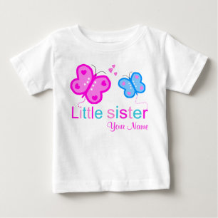 Pour Bébé T-shirt personnalisé Little Sister Butterfly