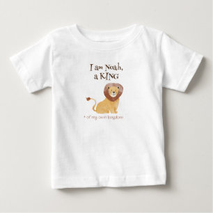 Pour Bébé T-shirt personnalisé mignon avec lion, le roi