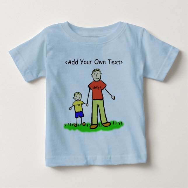 Pour Bébé T-shirt petit garçon Daddy & Me Blond (Deux côtés) (Devant)
