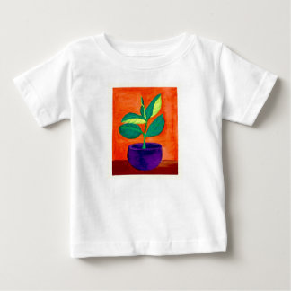 Pour Bébé T-shirt Plante peint en pointillé blanc Toddler