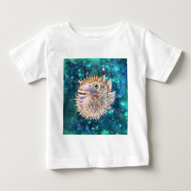 Pour Bébé T-shirt Poisson Poisson Puffer (Devant)
