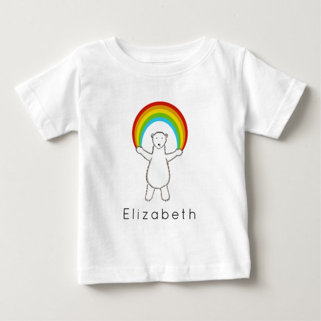 Pour Bébé T-shirt Polar et Rainbow personnalisés (Devant)