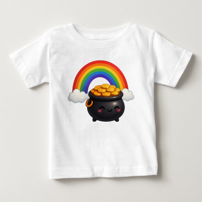 Pour Bébé T-Shirt Pot d'or de la Saint-Patrick (Devant)