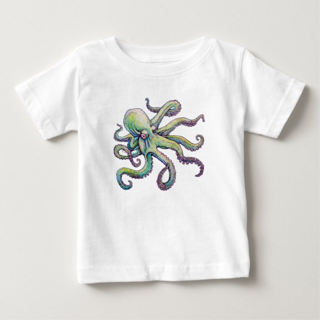 Pour Bébé T-shirt poulpe de mer (Devant)