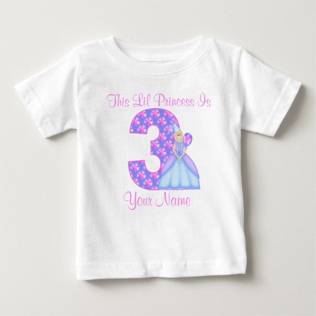 Pour Bébé T-shirt princesse 3e anniversaire (Devant)