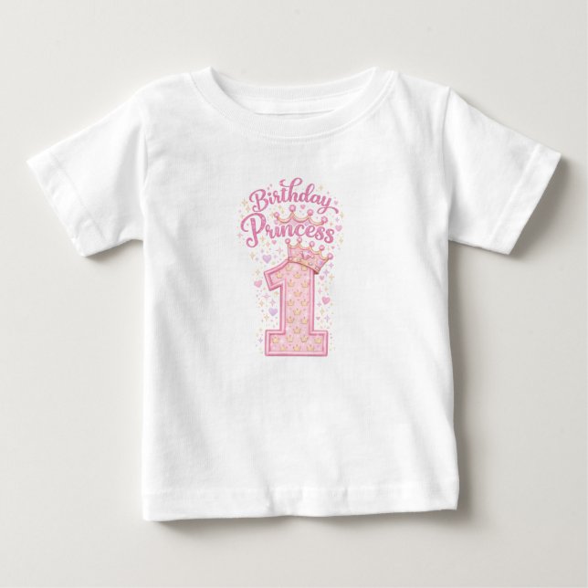 Pour Bébé T-Shirt Princesse Anniversaire 1 (Devant)
